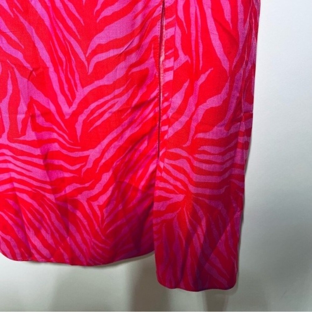 Long Tall Sally Tall Pink Zebra Print Midi Skirt 12 NWT - Picture 11 of 16